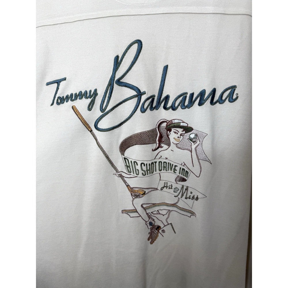 Tommy Bahama Polo Shirt Mens XXL Embroidered Big Shot Drive Inn Golf Naked Lady